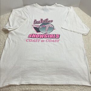 Las Vegas Déjà Vu Showgirls Coast to Coast Graphic Tee XL Y2K Vegas Club Shirt